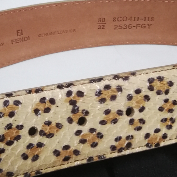 NEW Authentic Fendi Python Leather Belt (RARE) - Picture 10 of 10
